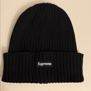 Supreme Black Overdyed Knit Beanie